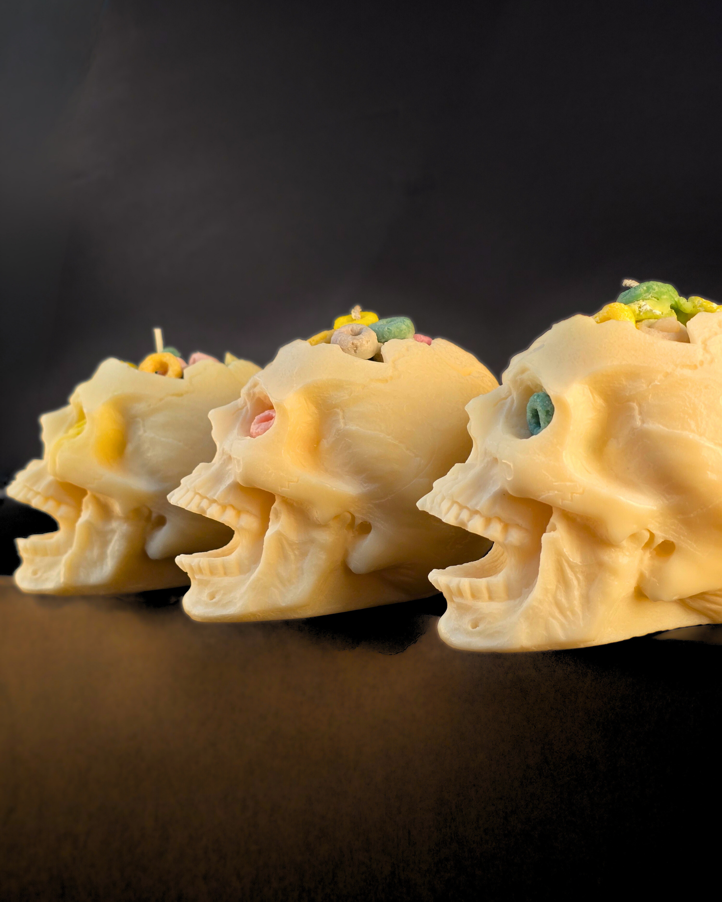 Cereal Killer Soy Wax Skull Pillar Candle - Farmhouse Charm Candles Inc.