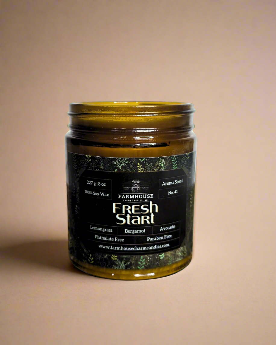A crisp blend of zesty lemongrass, uplifting bergamot, and creamy avocado. This invigorating scent awakens the senses, bringing a burst of freshness to any room.
www.farmhousecharmcandles.com