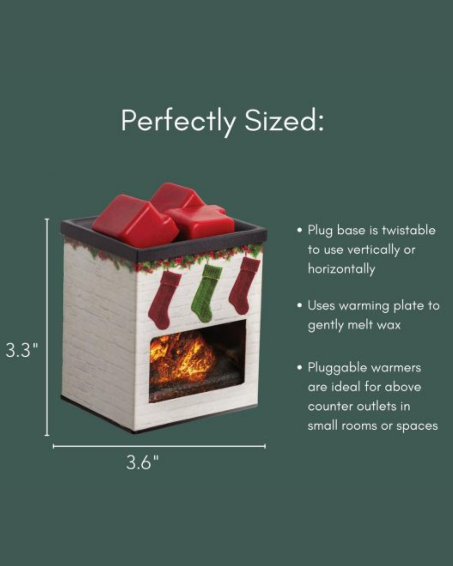Holiday Fireplace Pluggable Fragrance Wax Warmer