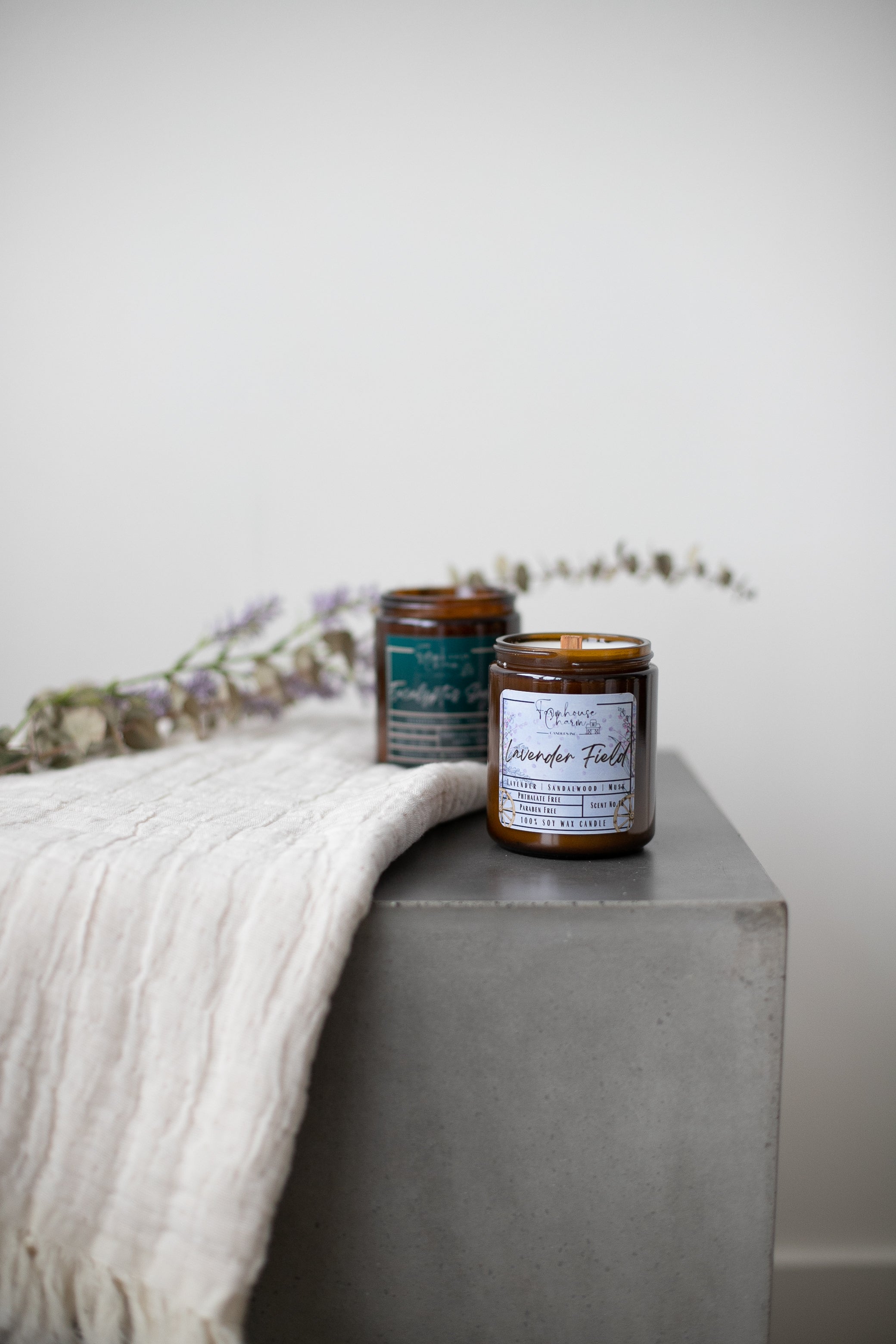 Lavender Field Soy Candle . Hello, Summer. Farmhouse Charm Candles