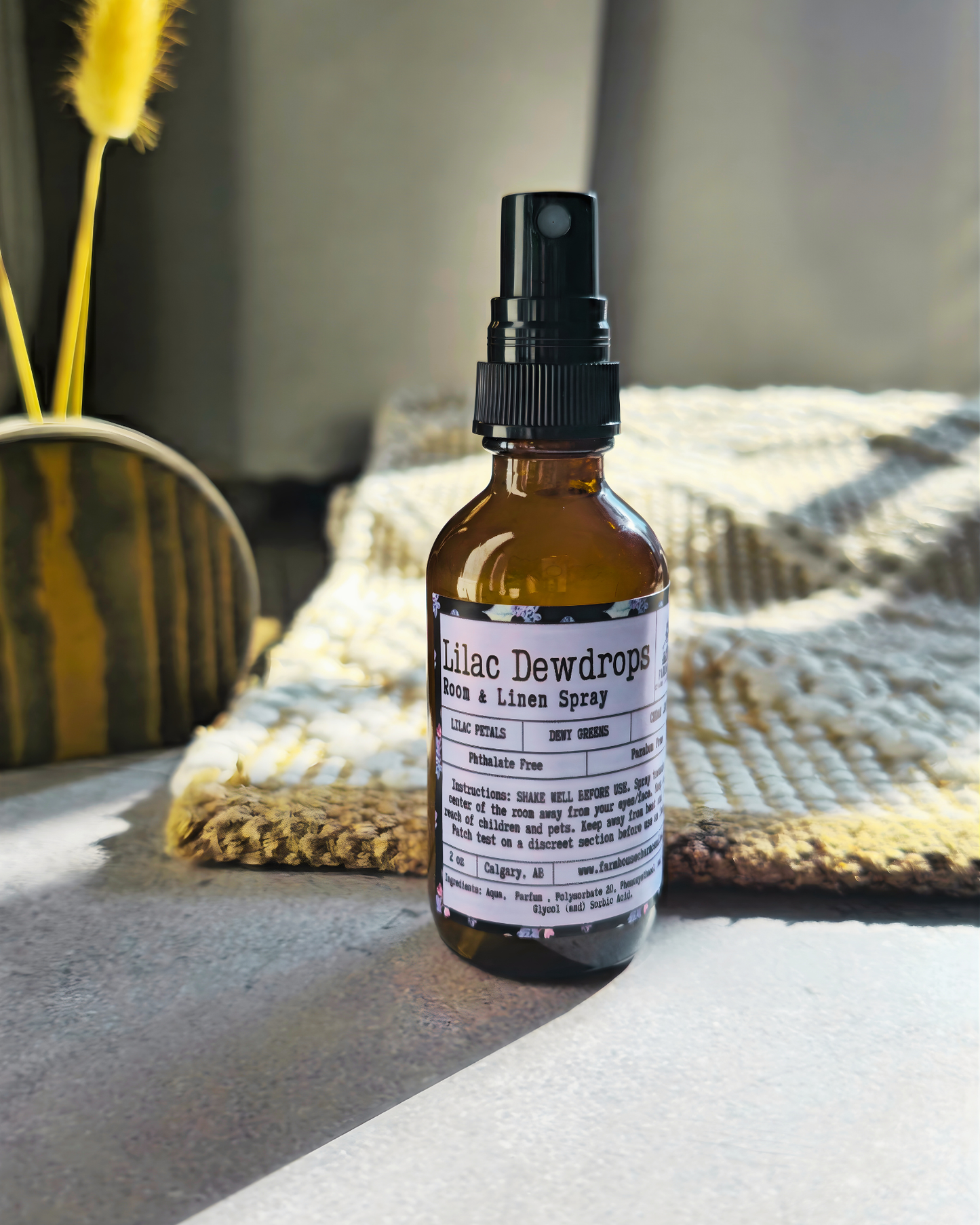 Lilac Dewdrops Room & Linen Spray | Lilac Petals + Dewy Greens + Cedar Leaf