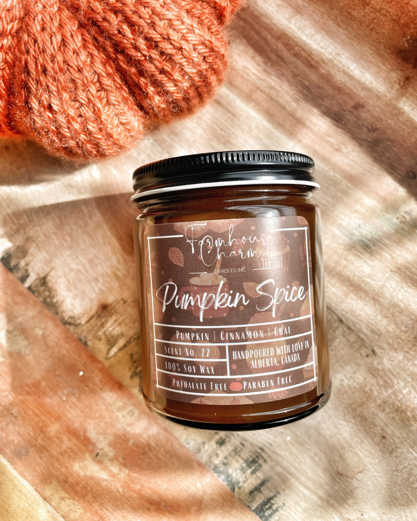 Pumpkin Spice Soy Candle is the perfect addition to your fall décor. The warm and inviting aroma of sweet pumpkin combined with spicy cinnamon, clove and chai tea will fill your home with a cozy and comforting feeling. Whether you're looking to create a cozy atmosphere for a fall gathering or just want to add a touch of warmth to your home, pumpkin spice soy candles are a must-have. So go ahead, light one up and let the comforting scent of pumpkin spice fill your home!