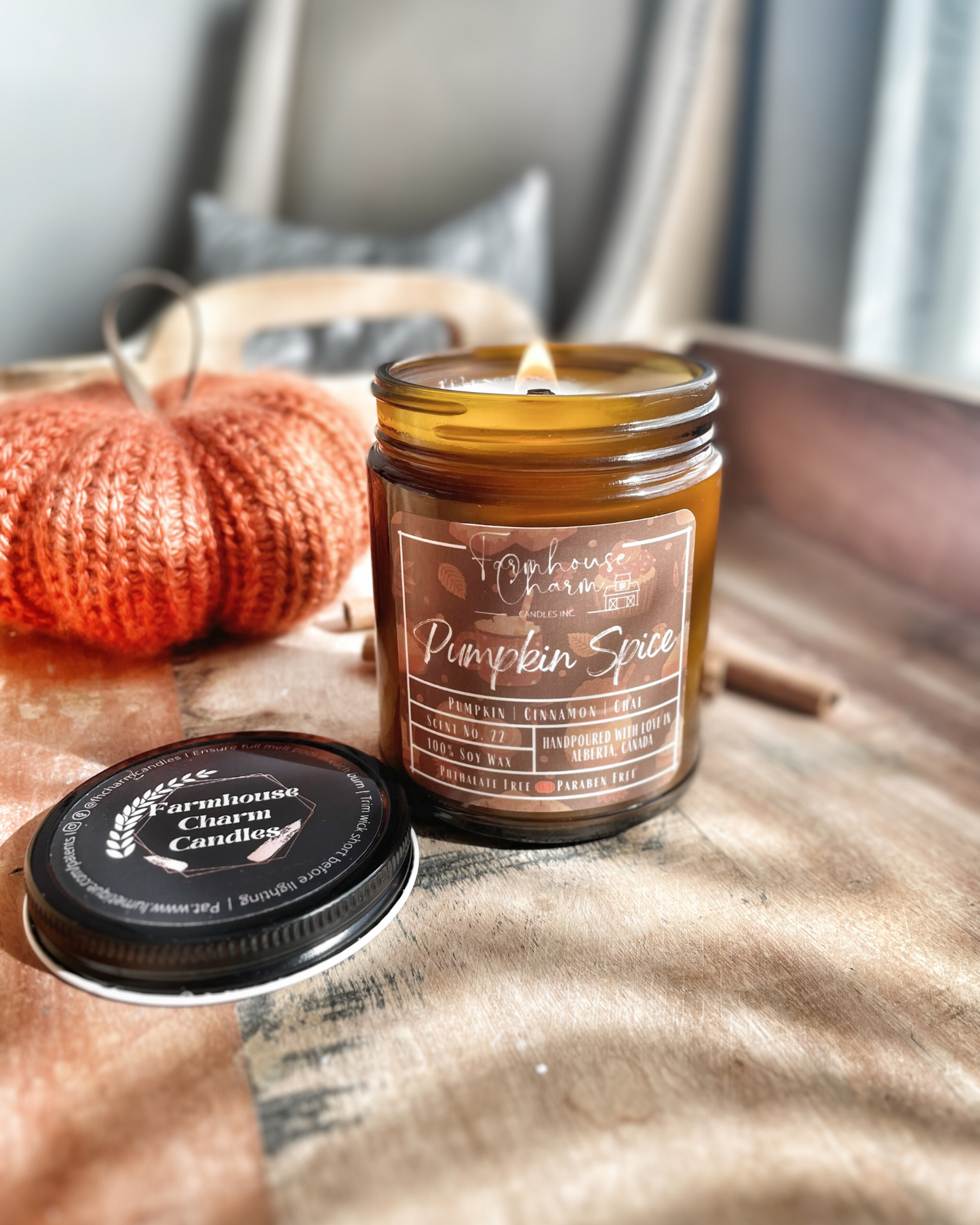 Pumpkin Spice Soy Candle is the perfect addition to your fall décor. The warm and inviting aroma of sweet pumpkin combined with spicy cinnamon, clove and chai tea will fill your home with a cozy and comforting feeling. Whether you're looking to create a cozy atmosphere for a fall gathering or just want to add a touch of warmth to your home, pumpkin spice soy candles are a must-have. So go ahead, light one up and let the comforting scent of pumpkin spice fill your home!