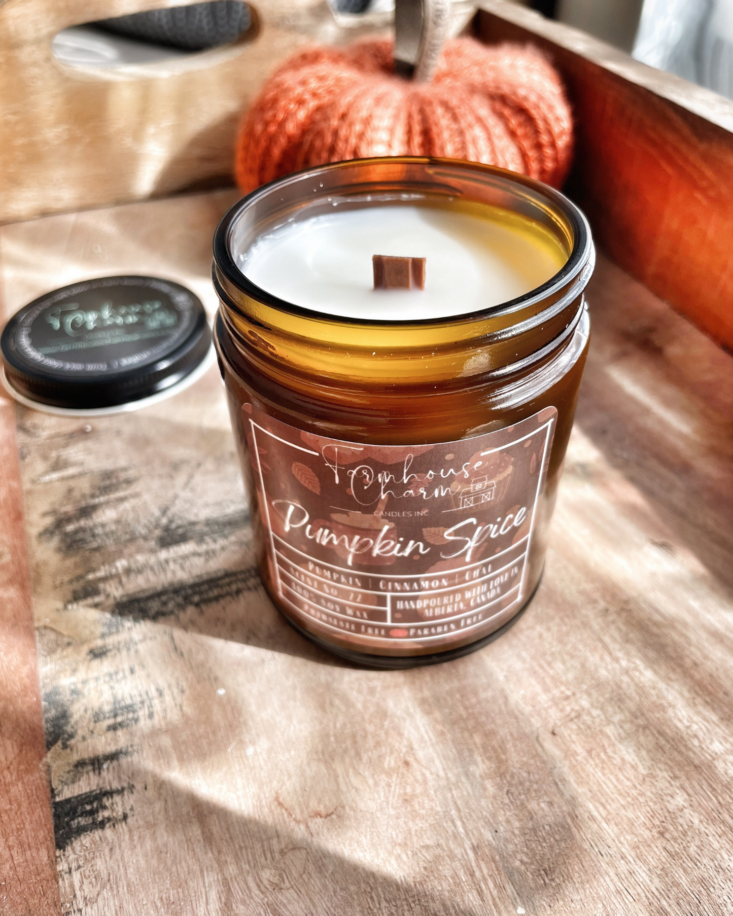 Pumpkin Spice Soy Candle is the perfect addition to your fall décor. The warm and inviting aroma of sweet pumpkin combined with spicy cinnamon, clove and chai tea will fill your home with a cozy and comforting feeling. Whether you're looking to create a cozy atmosphere for a fall gathering or just want to add a touch of warmth to your home, pumpkin spice soy candles are a must-have. So go ahead, light one up and let the comforting scent of pumpkin spice fill your home!