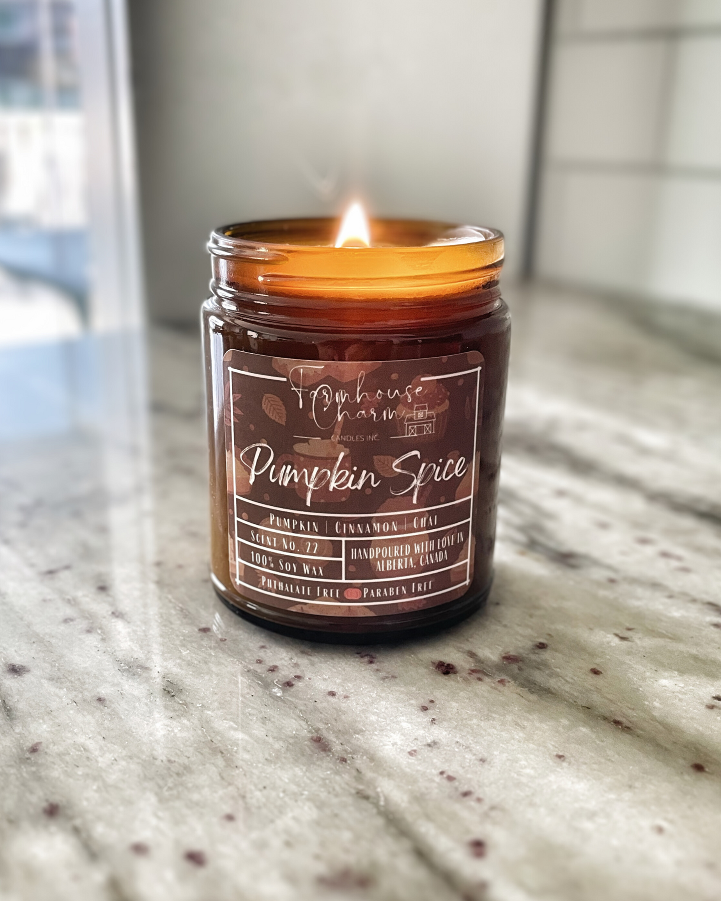 Pumpkin Spice Soy Candle is the perfect addition to your fall décor. The warm and inviting aroma of sweet pumpkin combined with spicy cinnamon, clove and chai tea will fill your home with a cozy and comforting feeling. Whether you're looking to create a cozy atmosphere for a fall gathering or just want to add a touch of warmth to your home, pumpkin spice soy candles are a must-have. So go ahead, light one up and let the comforting scent of pumpkin spice fill your home!