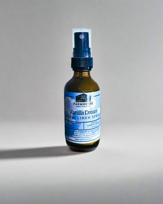 Vanilla Dream Room and Linen Spray, a fragrance that transcends the ordinary! Unlike the conventional vanilla scents, the Vanilla Dream Soy fragrance offer a luxurious, dreamy aroma that captivates the senses. The rich, toasted vanilla scents blended with sweet geranium florals and a hint of musk creates a unique olfactory experience that is beyond ordinary. Get ready to indulge in this sophisticated fragrance that is sure to enchant you. www.farmhiusecharmcandles.com