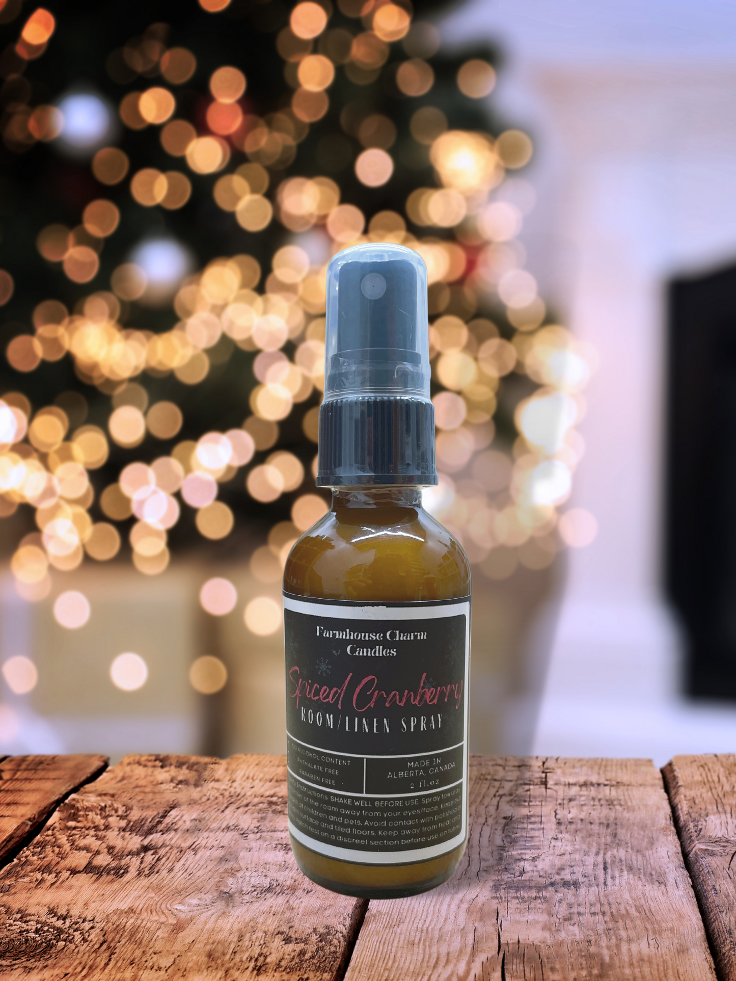 Experience the Festive Season with Spiced Cranberry Room and Linen Spray Our Spiced Cranberry Room and Linen Spray embodies the true essence of the holiday spirit. The sweet and inviting aroma will fill any room with warmth and comfort. The tart cranberry and mulberry notes provide a refreshing and fruity scent, complemented by the tangy orange that adds a zesty twist. The combination of spicy clove and warm cinnamon creates a cozy ambiance, perfect for chilly winter nights. www.farmhousecharmcandles.com