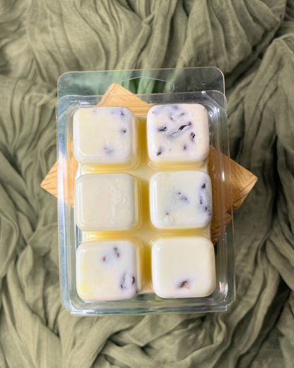 Yeehaw! Get ready to saddle up and experience the new Cowboy Bliss Soy Wax Melts. The blend of woodsy sage, calming lavender, and rugged leather creates an aroma you can't forget. This scent packs a punch with its floral and masculine undertones, making it perfect for any cowboy or cowgirl. You'll be transported to a cozy cabin in the woods, kicking back and enjoying a relaxing evening. Giddy up and try it out! www.farmhousecharmcandles.com