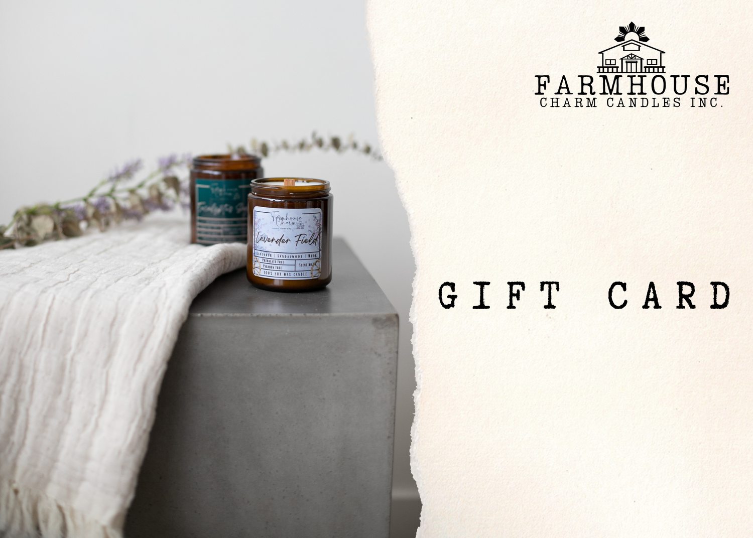 Farmhouse Charm Candles Digital Gift Card