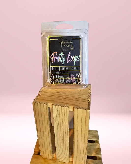 Take a nostalgic journey with our best-selling Fruity Loops Soy Wax Melts! Bursting with fruity sweetness and a hint of zesty lemon, this playful scent brings back memories of carefree mornings and bowls of your favorite childhood cereal. More than just a wax melt, it’s your ticket to reliving those simpler, joy-filled days.