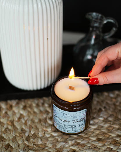 A relaxing blend of fresh lavender blooms, the warm embrace of sandalwood, and a hint of soft musk. It’s like wandering through endless purple fields. Tranquil, cozy, and oh-so-soothing.
www.farmhousecharmcandles.com