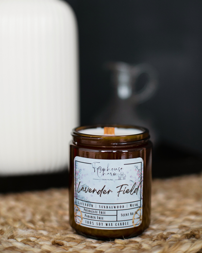A relaxing blend of fresh lavender blooms, the warm embrace of sandalwood, and a hint of soft musk. It’s like wandering through endless purple fields. Tranquil, cozy, and oh-so-soothing.
www.farmhousecharmcandles.com