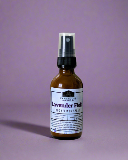 A soothing blend of Lavender Essential Oil and Cedarwood Essential Oil. This gentle, natural spray is designed to promote relaxation, reduce stress, and support better sleep.
. Together, they create the perfect combination for peaceful nights and cozy spaces. Spritz it on pillows, curtains, blankets, or any room in your home.  Lavender Field Room and Linen Spray by Farmhouse Charm Candles