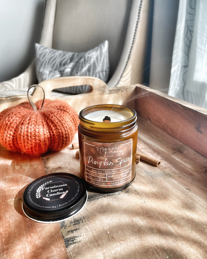 Pumpkin Spice Soy Candle is the perfect addition to your fall décor. The warm and inviting aroma of sweet pumpkin combined with spicy cinnamon, clove and chai tea will fill your home with a cozy and comforting feeling. Whether you're looking to create a cozy atmosphere for a fall gathering or just want to add a touch of warmth to your home, pumpkin spice soy candles are a must-have. So go ahead, light one up and let the comforting scent of pumpkin spice fill your home!