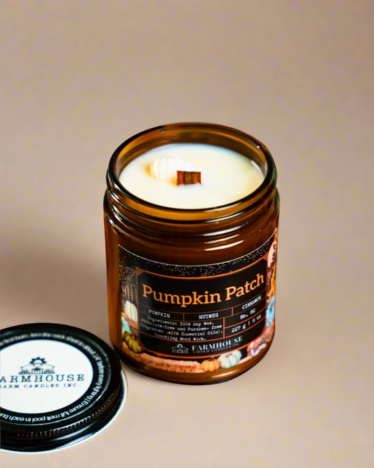 This seasonal favorite blends sweet pumpkin, warm cinnamon, and earthy nutmeg for a scent that feels like home on a crisp fall day. Each one is topped with an adorable white pumpkin wax embed, making it as charming as it is cozy. Farmhouse Charm Candles- Pumpkin Patch