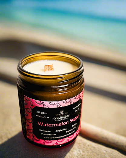 A juicy burst of sweet watermelon, tangy raspberries, and a splash of zesty lemon—this candle is like summer in a jar! Fresh, fruity, and oh-so-irresistible, it’s the perfect way to brighten any space with a mouthwatering aroma that’ll have you craving sunshine and smiles. www.farmhousecharmcandles.com