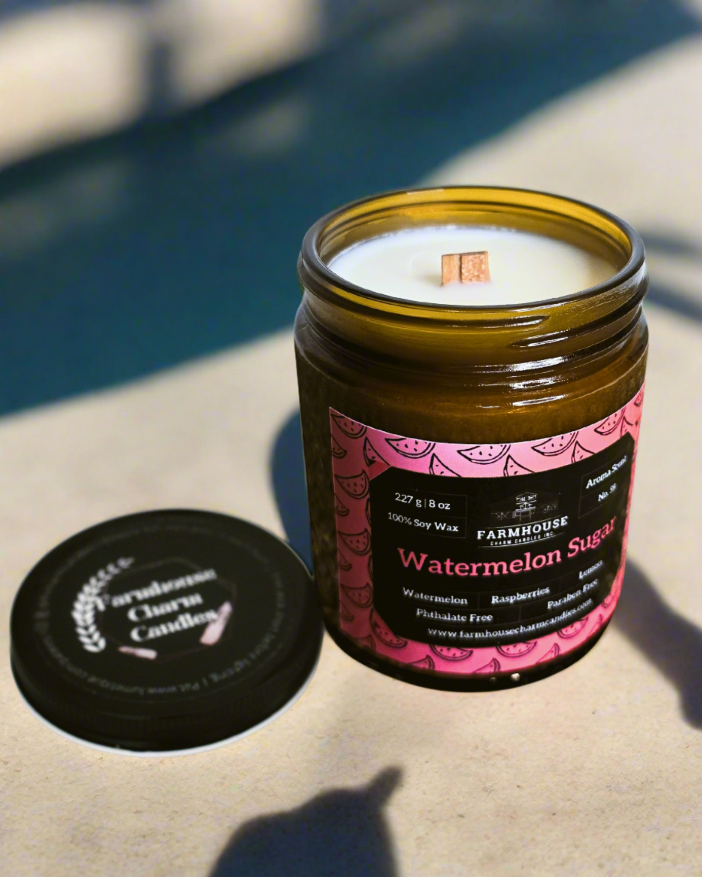 A juicy burst of sweet watermelon, tangy raspberries, and a splash of zesty lemon—this candle is like summer in a jar! Fresh, fruity, and oh-so-irresistible, it’s the perfect way to brighten any space with a mouthwatering aroma that’ll have you craving sunshine and smiles. www.farmhousecharmcandles.com